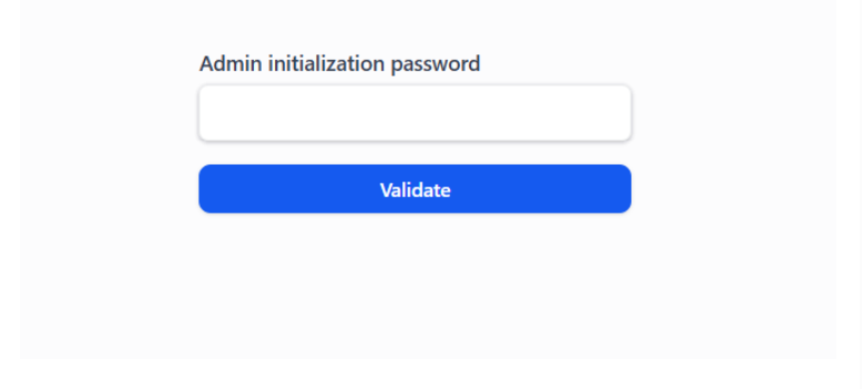 Dify dashboard - Initialization Password
