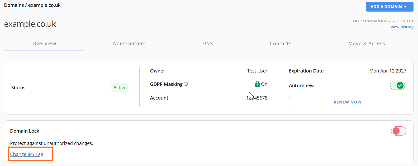  Domain Change IPS Tag