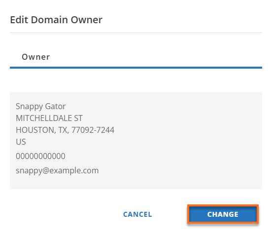 HG Domain Tab - Contacts Change