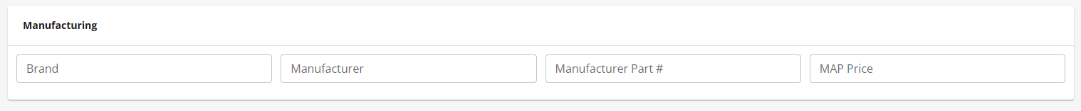 HostGator Ecomdash - Products Tab Create Manufacturing