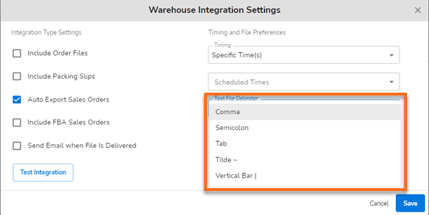 HostGator Ecomdash Set Up a Tracking Import Feed - Text File Delimiter
