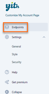 Enpoints tab