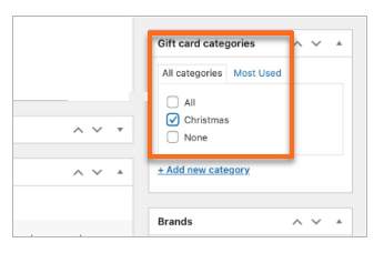 Category options