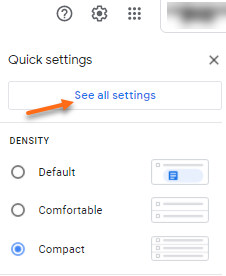 where is my settings icon in gmail