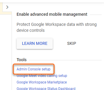 Access your Google Workspace domain settings - Google Workspace Admin Help