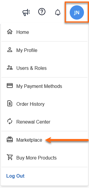 Customer Portal - Profile icon - Marketplace