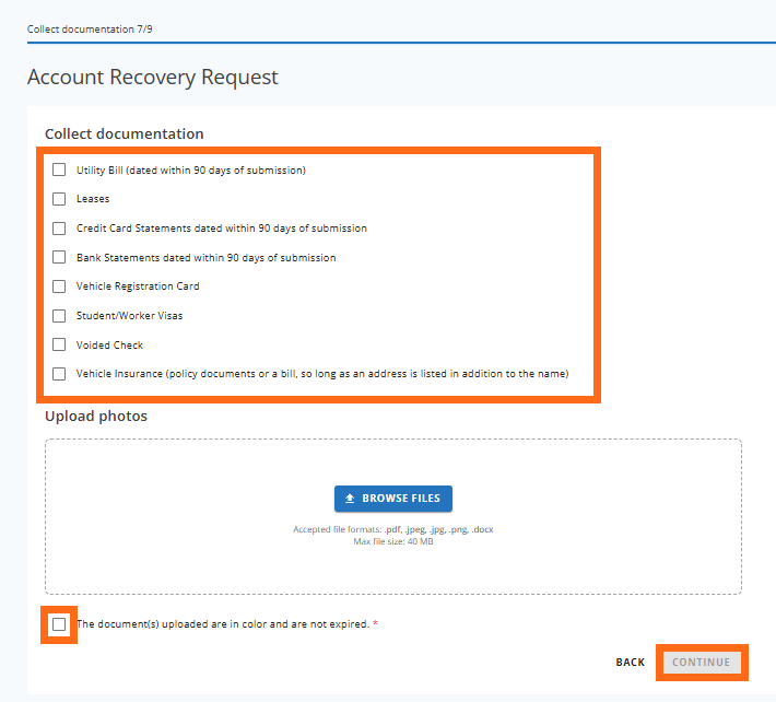 Submit CER - Upload Additional Documents