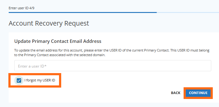 Submit CER - Forgot User ID