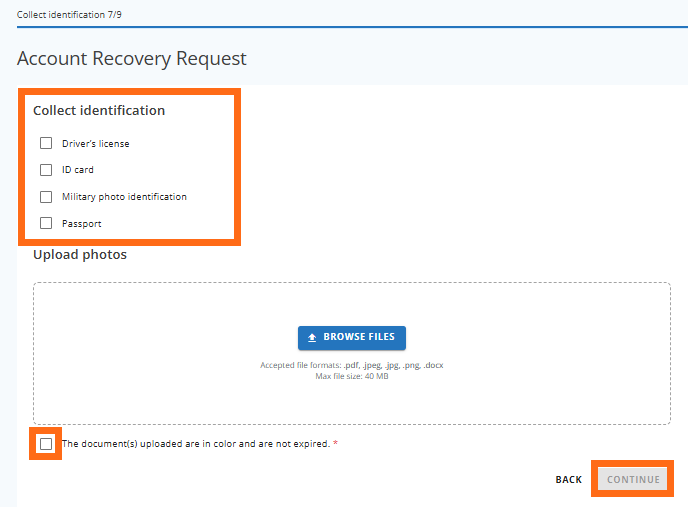 Submit PCR - Upload ID