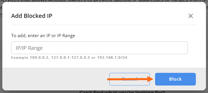 IP Blocker - Add blocked UP
