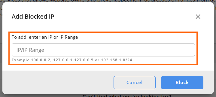 IP Blocker - Add blocked UP