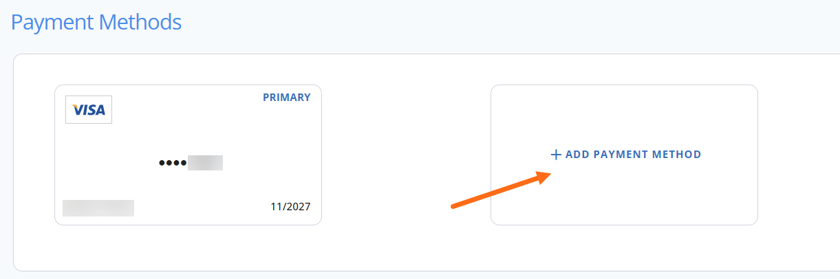 Payment Methods - Add Payment Method