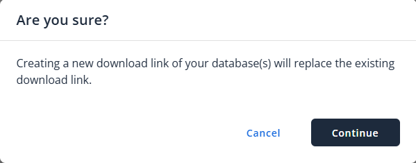 Websites Tab Basic Weekly Backups - Download Files Replace Download Link