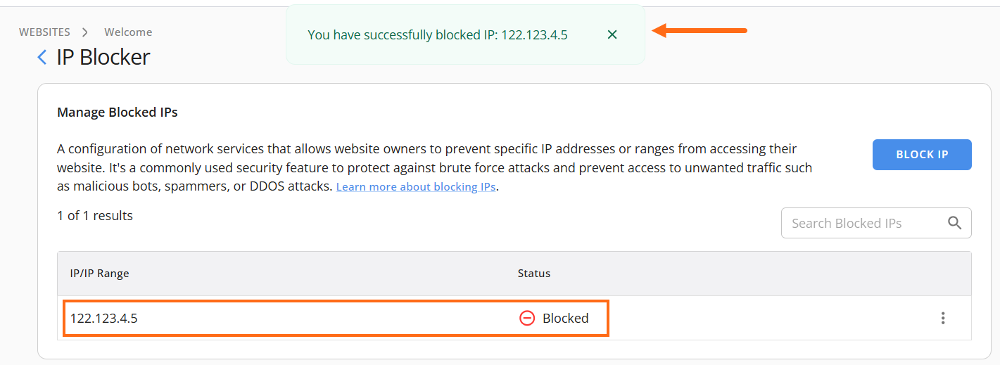 IP Blocker - IP/IP Range