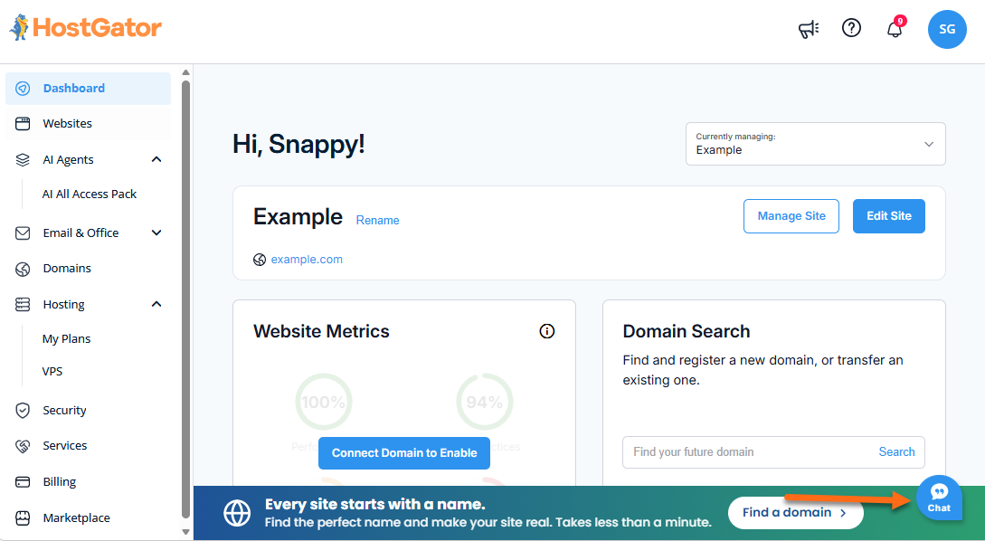 Customer Portal - Live Chat