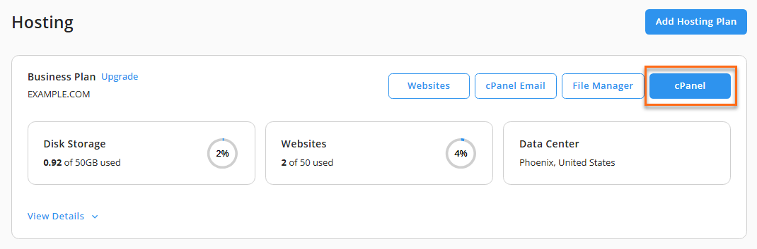 Advance Tab - Name Servers & IP Address