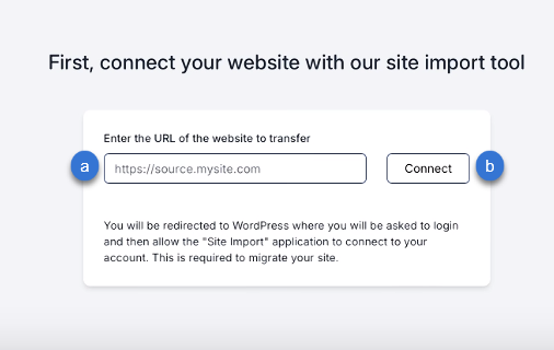 First, connect your website with our site import tool