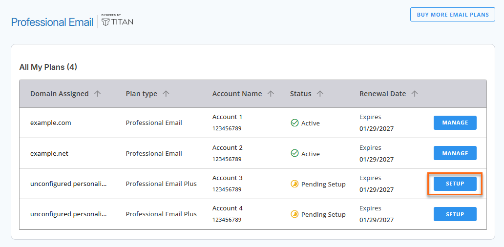 Professional Email - Setup