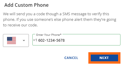 SMS Alerts - Manage - Change Number