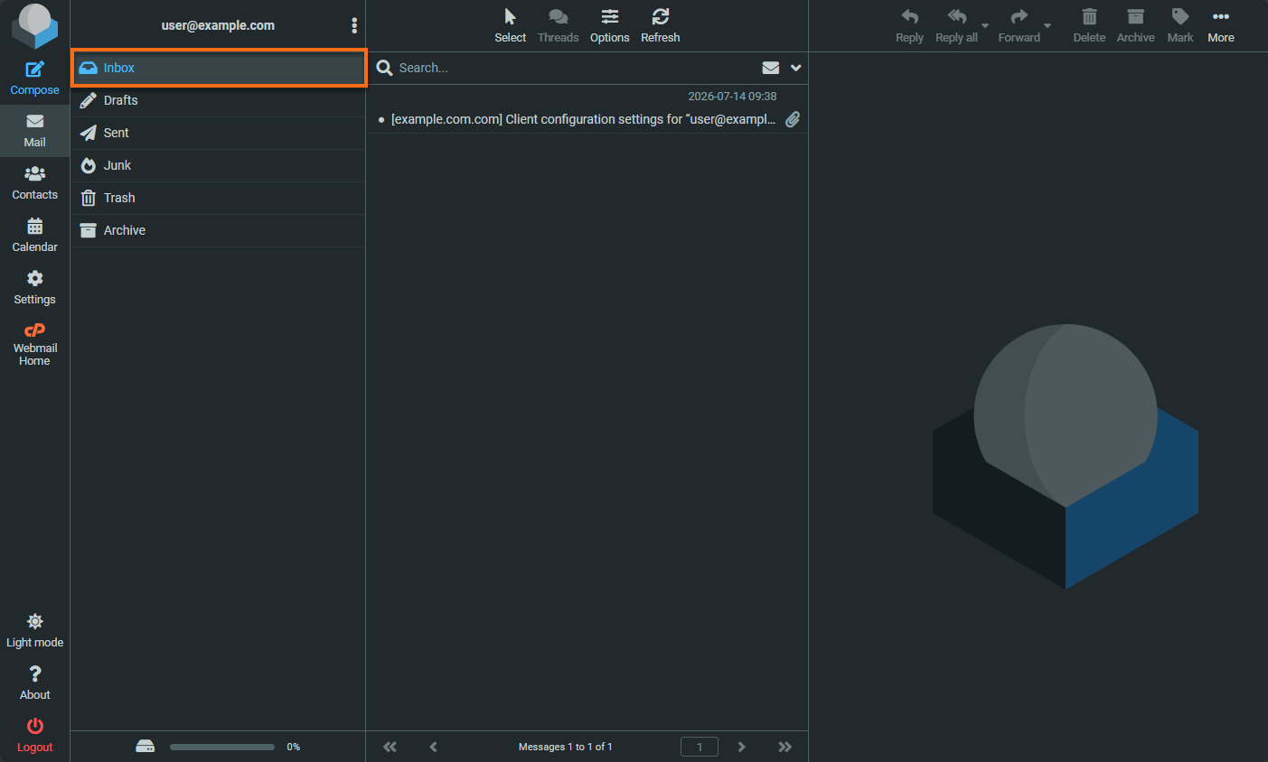 Roundcube - Inbox