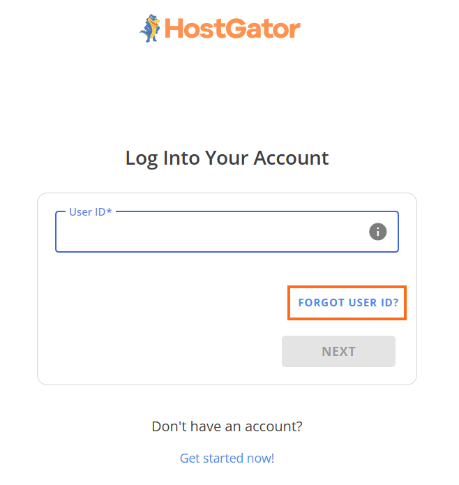 Forgot User ID link