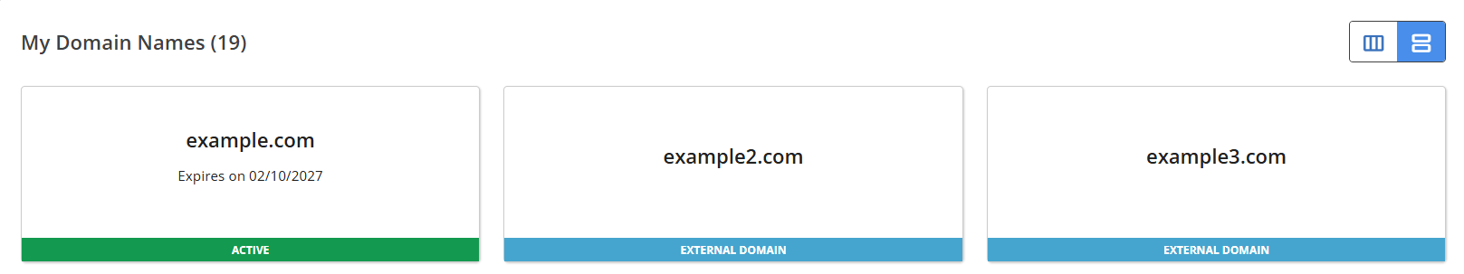 Summary View - Multiple domains