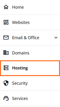 Customer Portal - Hosting tab
