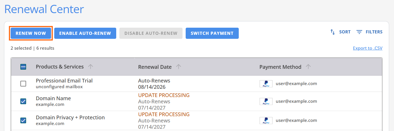 Renewal Center - Renew Now