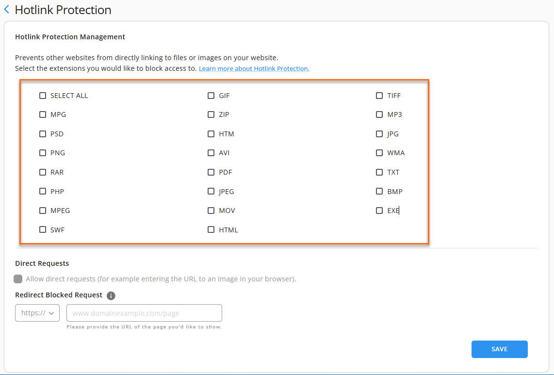 Select File Types