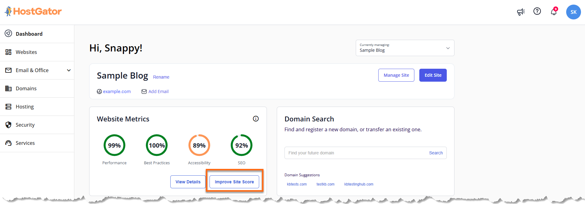 Improve Site Score