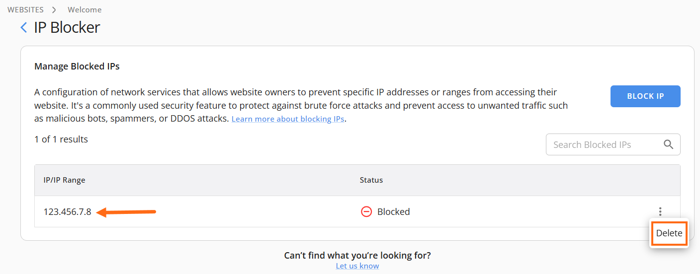 IP Blocker -  Delete