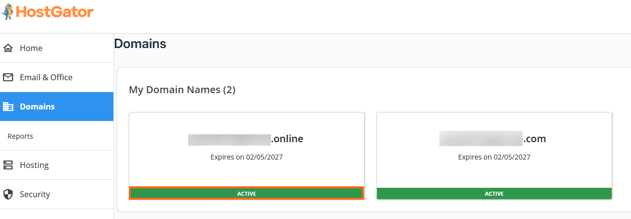 HostGator Order Confirmation
