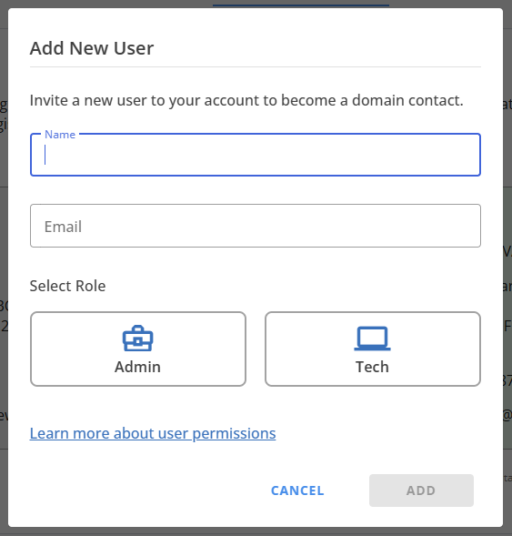 Enter userna,me and email
