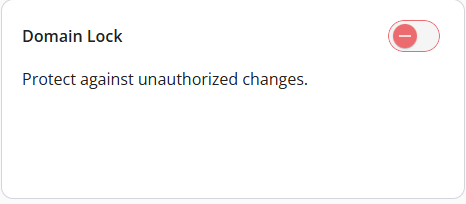 Lock or Unlock a domain - Unlocked domain