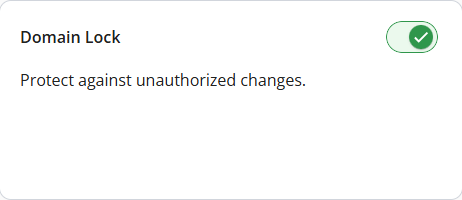 Lock or Unlock a domain - Locked domain