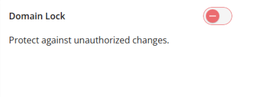 domain lock on 