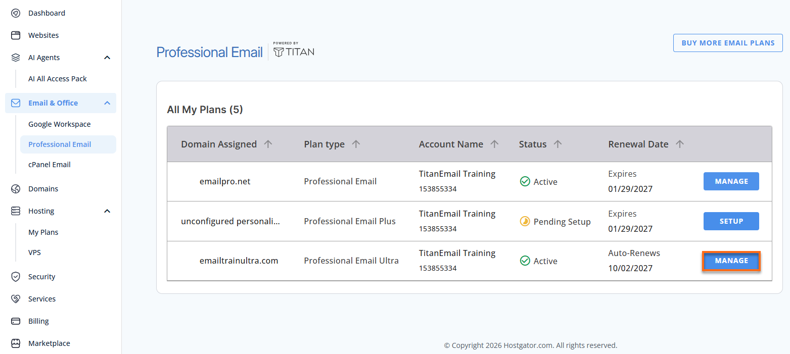 Professional Email