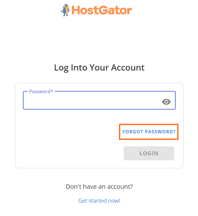 Forgot Password link