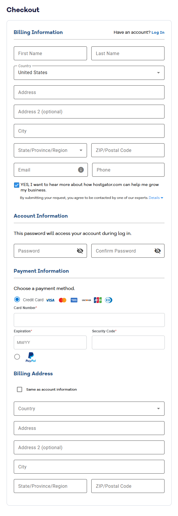 Billing Information