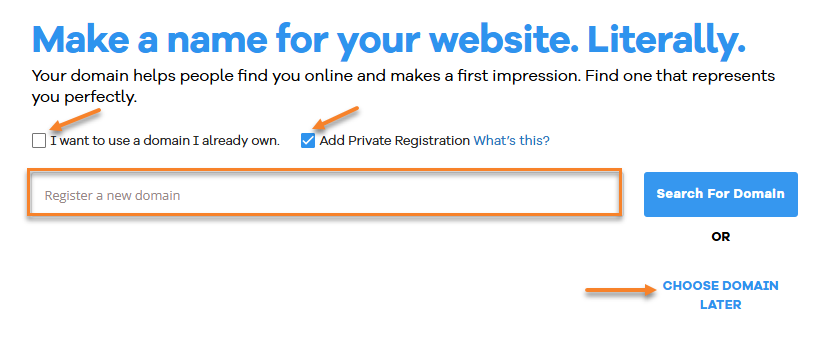Choose a Domain
