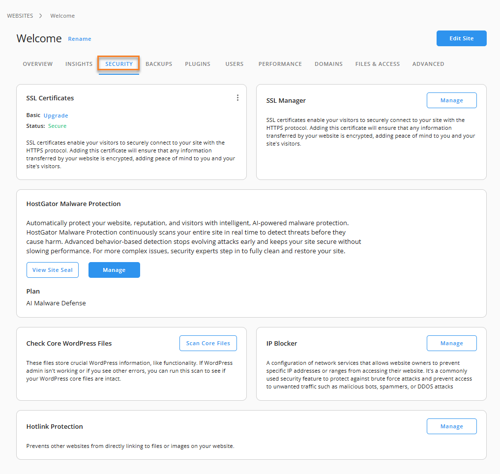 Customer Portal - Hosting - Security
