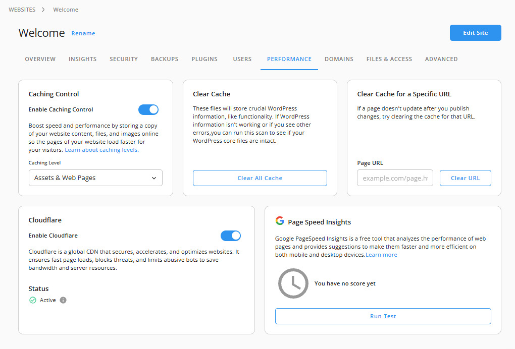 Customer Portal - Hosting - Speed