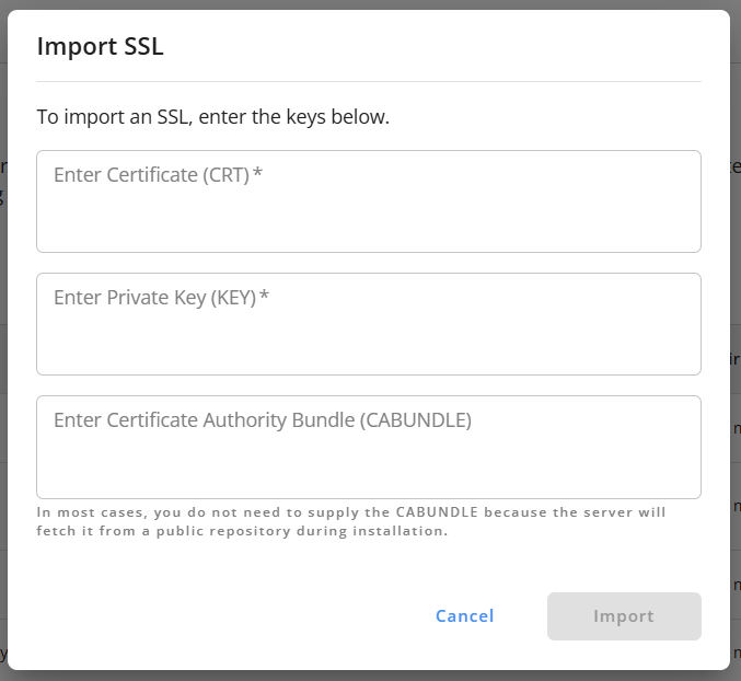 Import SSL