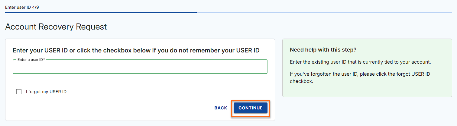 Enter User ID