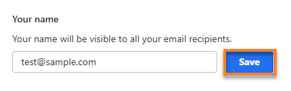 Professional Email - Save button