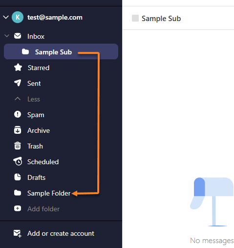 Professional Email webmail - Move a folder
