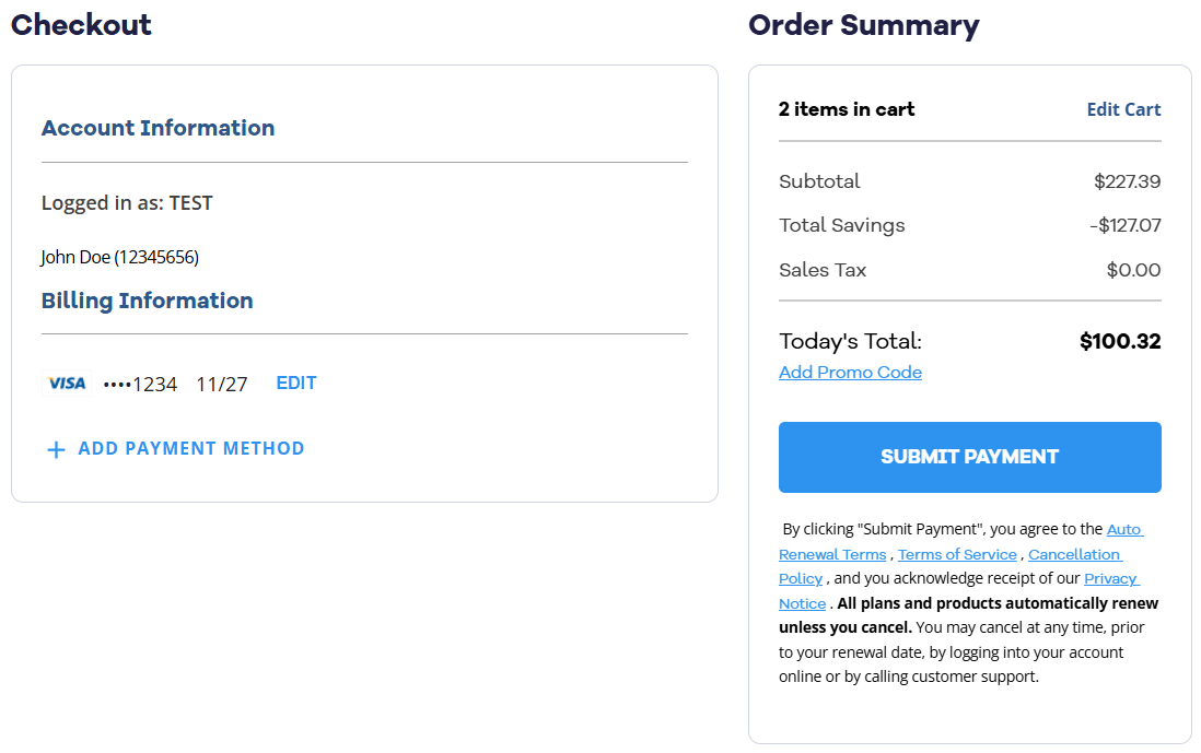Self-Managed VPS - Submit Payment