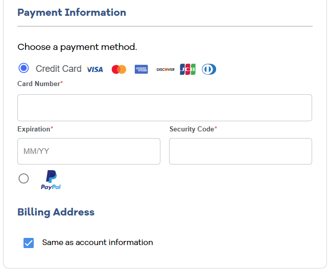Self-Managed VPS - Payment Method Options