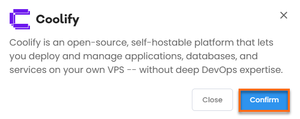 Self-Managed VPS - Coolify -Confirm