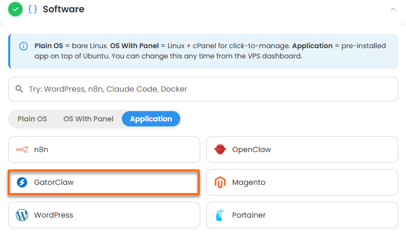 Self-Managed VPS - GatorClaw Software